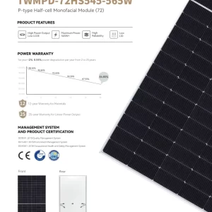 Фотоволтаичен панел Tongwei 550W WMPD-72HS